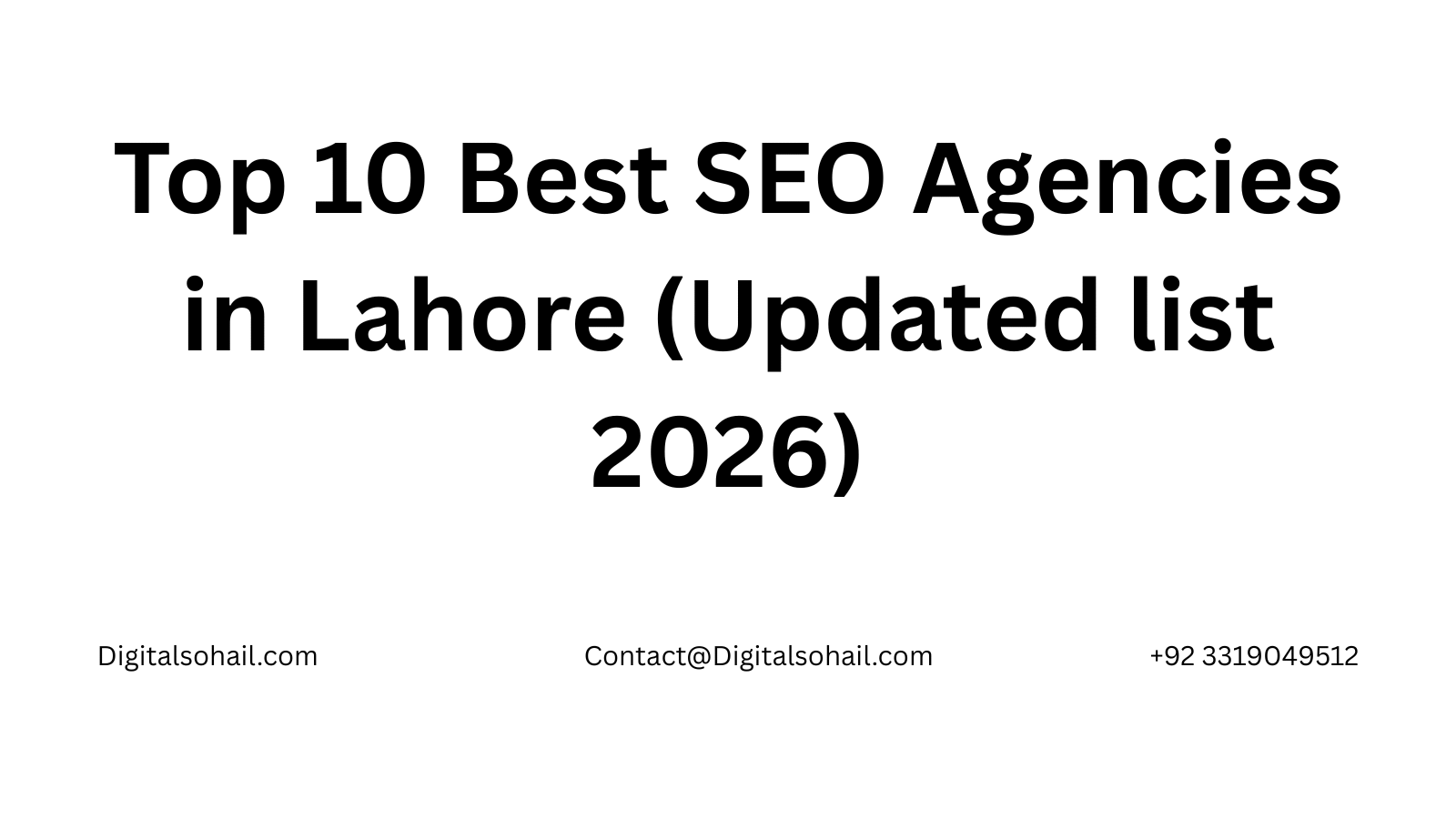Top 10 Best SEO Agencies in Lahore
