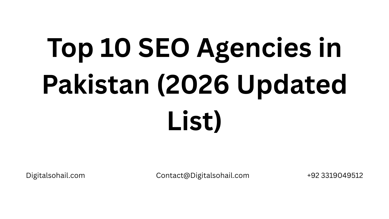Top 10 SEO Agencies in Pakistan